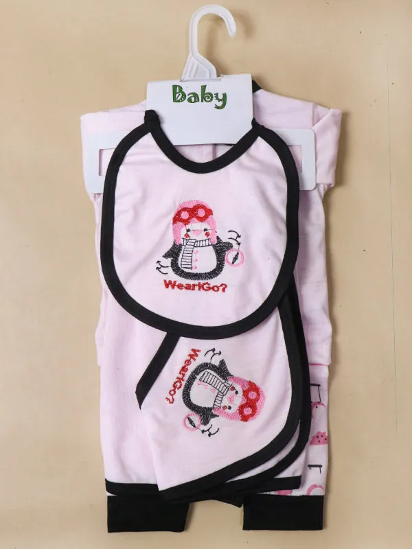 0Mth - 3Mth GO Light Pink 5Pcs Gift Set For Newborn NBGS47