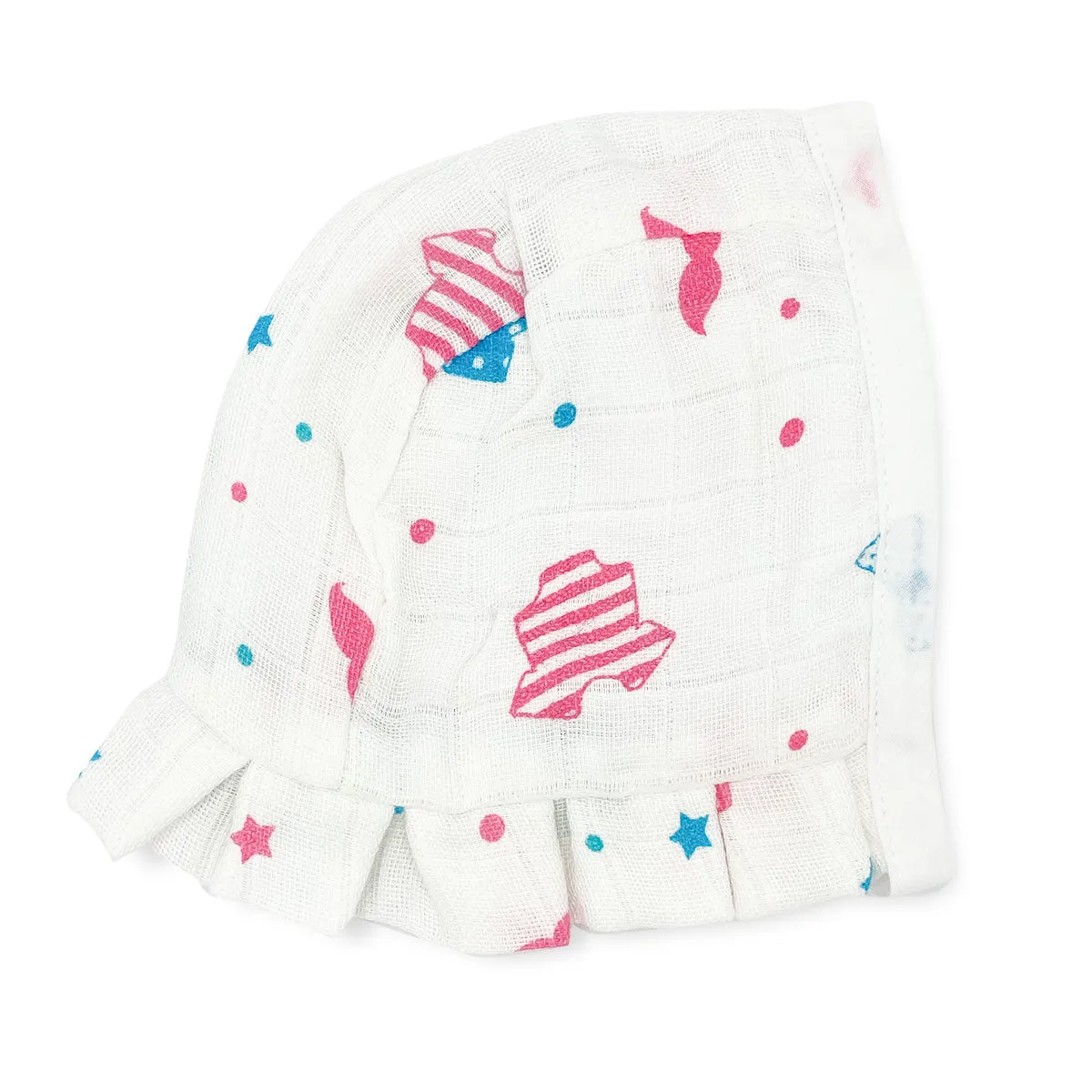 100% Organic Muslin Newborn Baby Cap (Pack of 4)