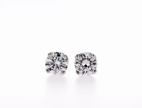 14K  Gold Round Diamond Stud Earrings (0.30Ctw)