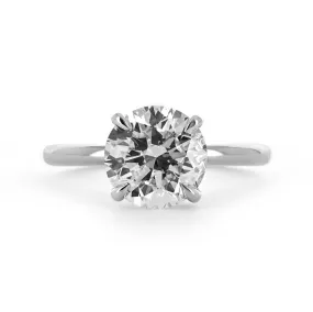 1.79ctw Round Moissanite Engagement Ring, Hidden Halo - 950 Platinum