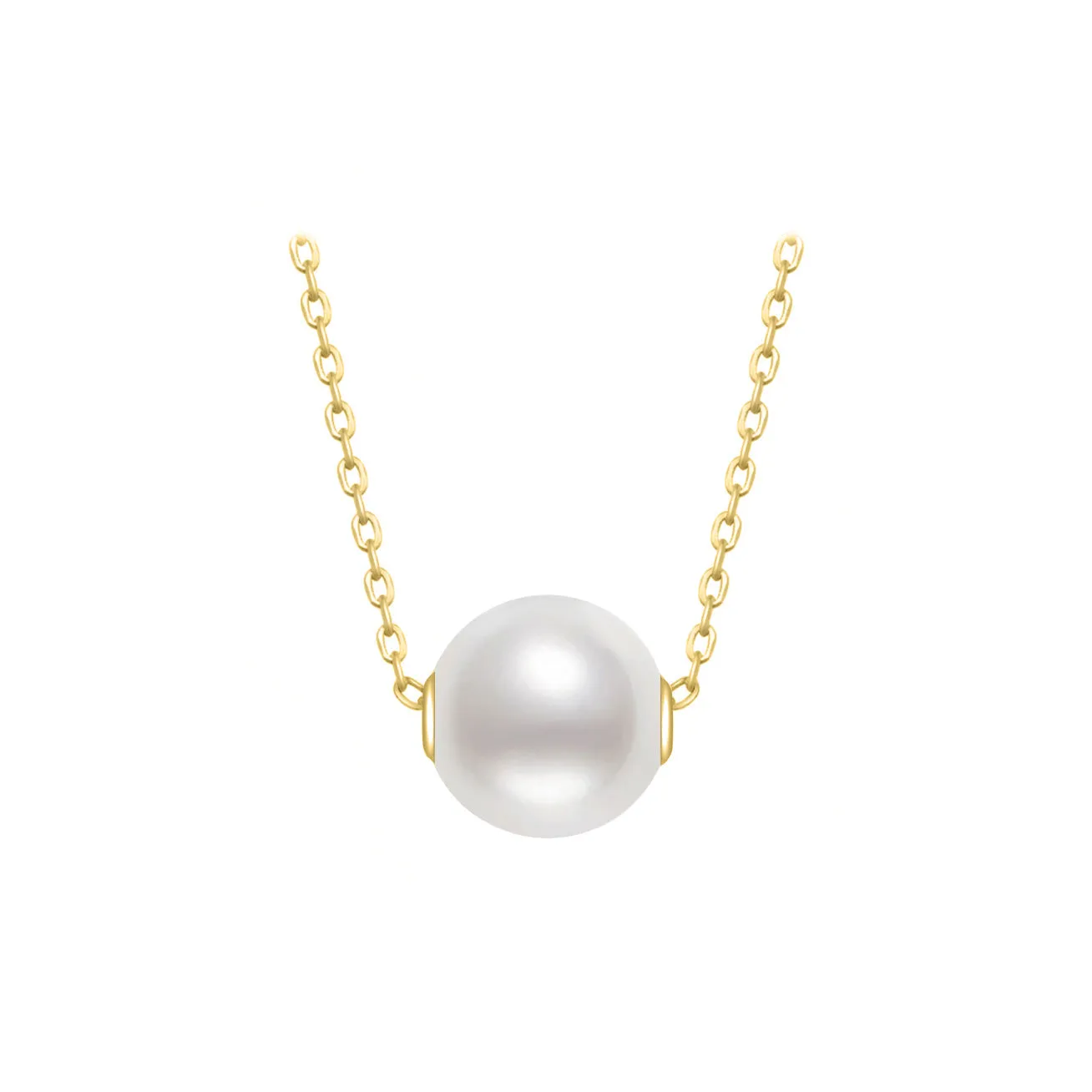 18K Solid Gold? Interchangeable Freshwater Pearl Necklace KN00044 | Possibilities