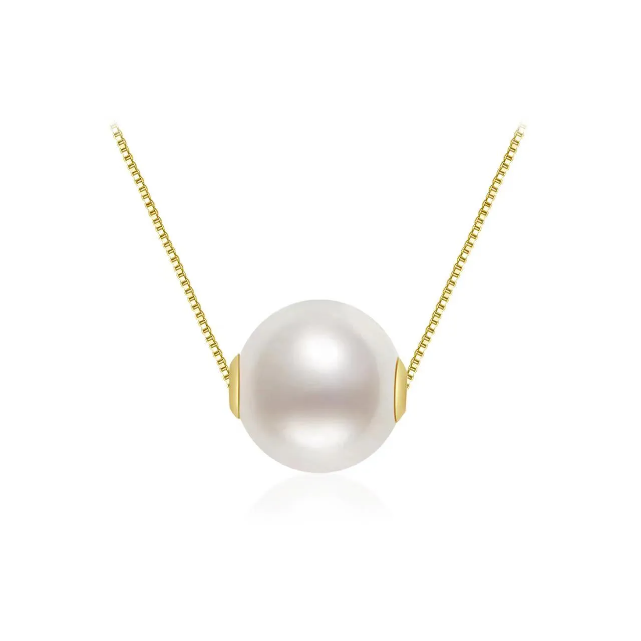 18K Solid Gold? Possibilities Interchangeable Akoya Pearl Necklace KN00068