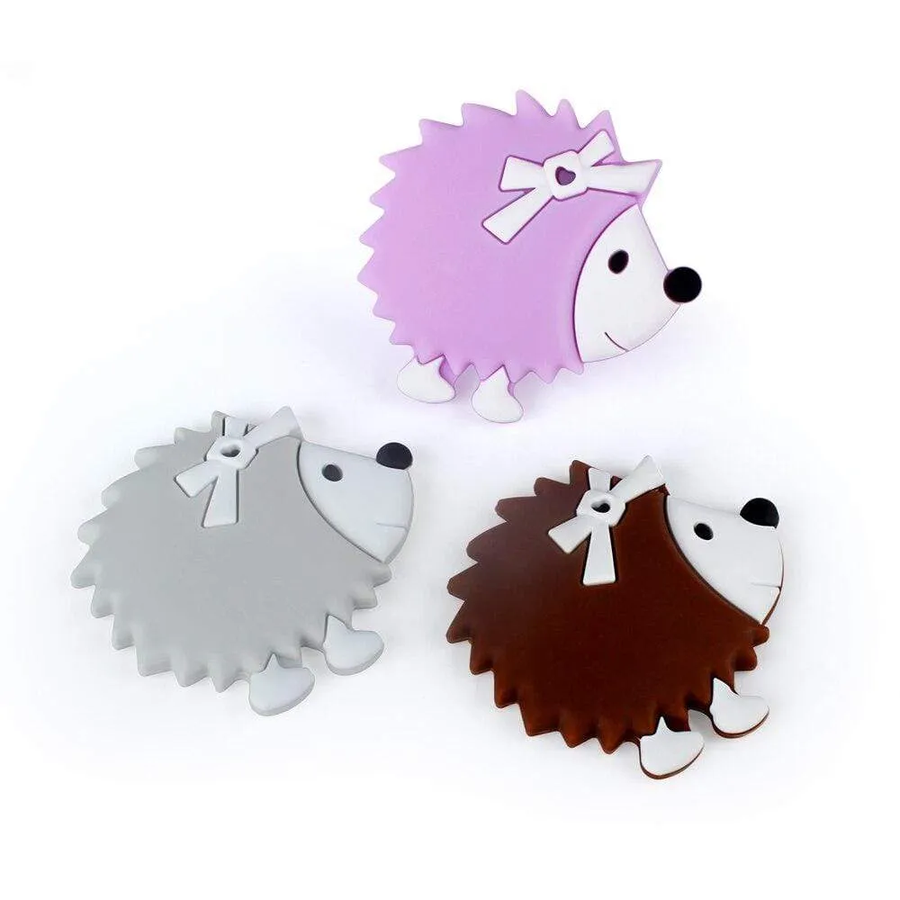 1pc Hedgehog Silicone Teether Animal Cartoon Baby teething Necklace Chew Charms Baby Products Toddler Toys