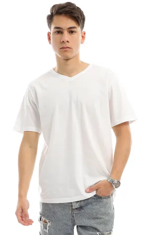 21218 Slip On V-Neck Standard Fit Off-Whit Tee