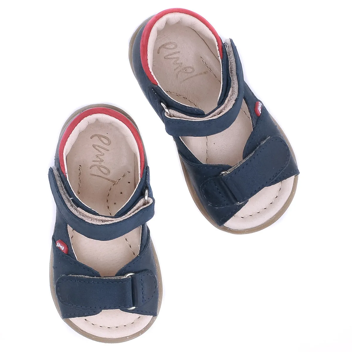 (2428B-13) Emel Navy red First Sandals