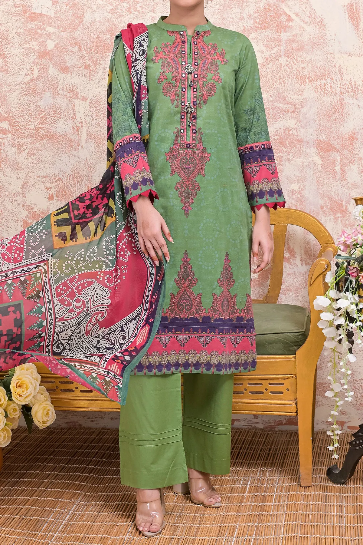 3 PIECE DIGITAL PRINT LAWN| DPC-229