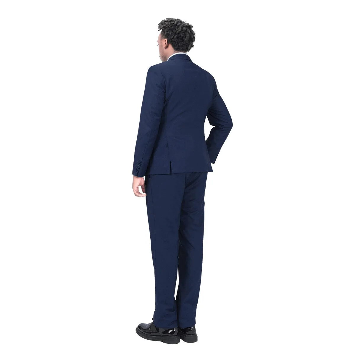 3-Piece One Button Formal Suit Navy Suit