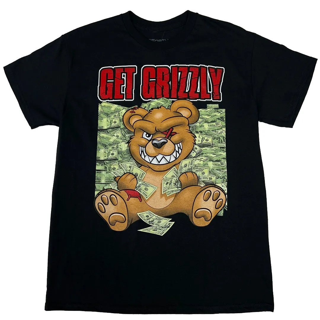 3FORTY Get Grizzly Money Print T-Shirt