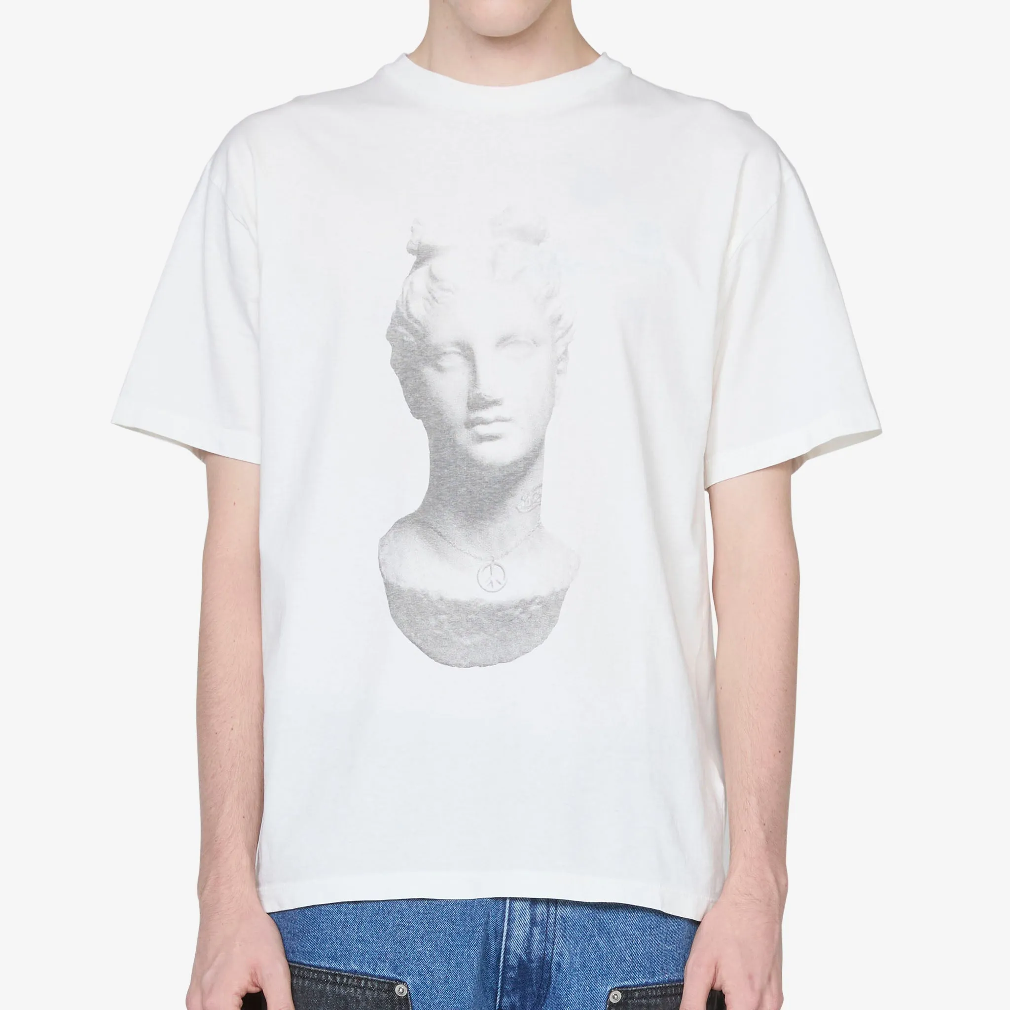 Aged Statue Short Sleeve T-Shirt Off White