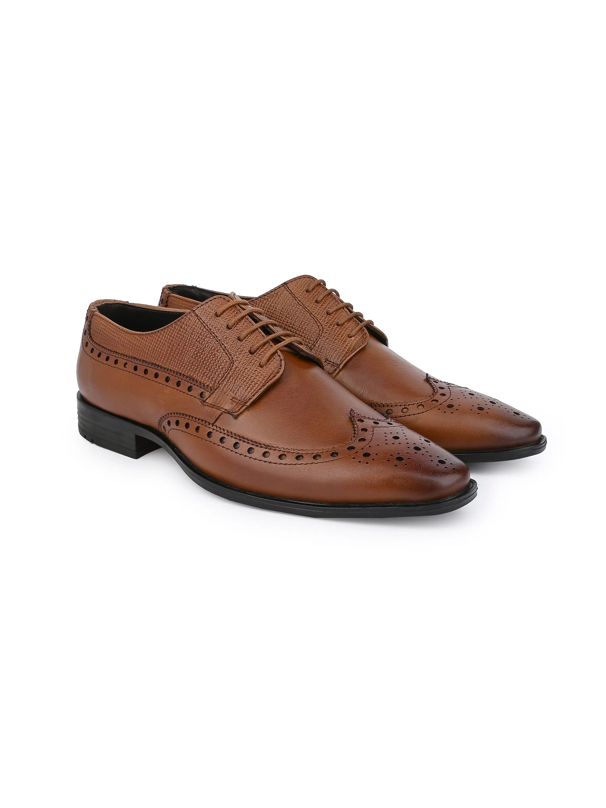 Alberto Torresi Genuine Leather Black Brogue Shoes