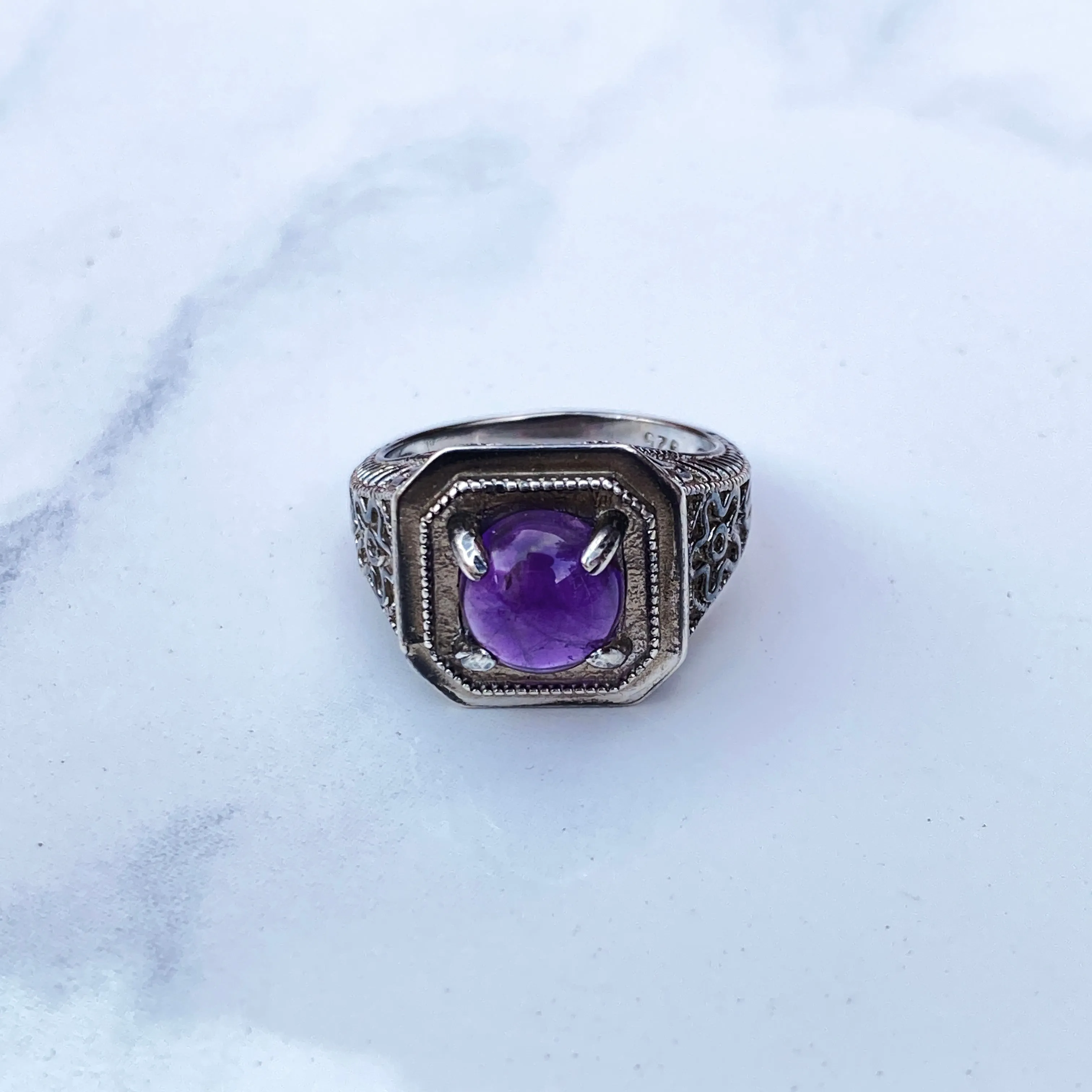 Amethyst Sterling silver ring