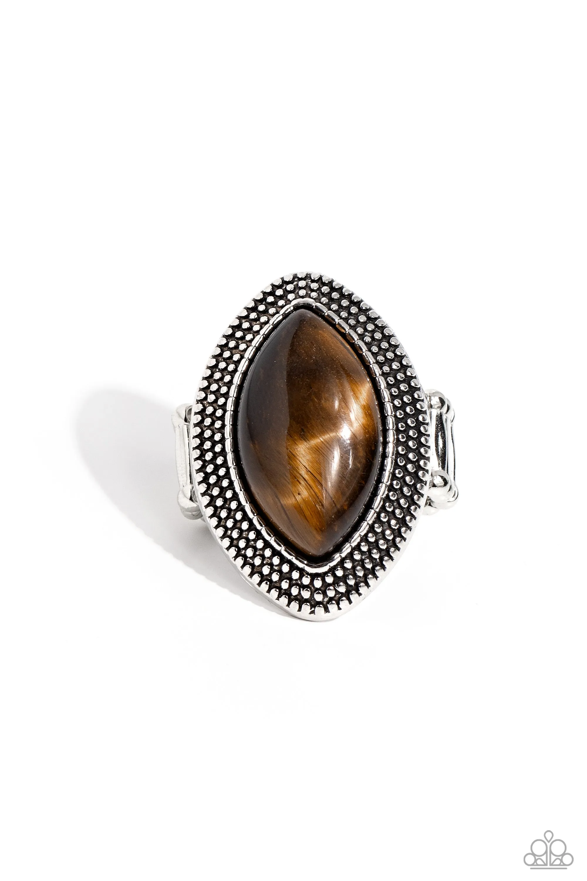 Artisanal Apothecary Brown Tiger's Eye Stone Ring - Paparazzi Accessories