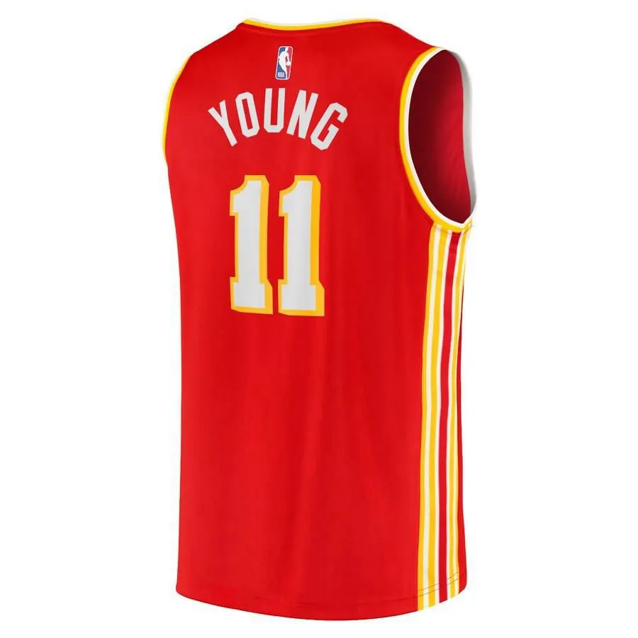 Atlanta Hawks Trae Young Fanatics Branded 2020-21 Fast Break Player Icon Jersey Mens - Red | Ireland Y4560E7