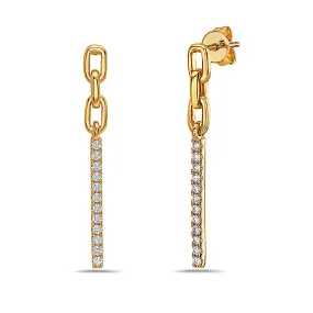 Bassali Diamond Bar Earrings