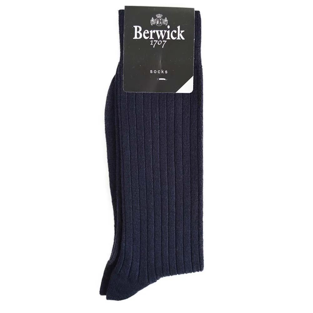 Berwick 1707 Over Calf Wool Blend Ribbed Socks