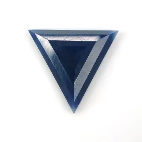 BLUE SAPPHIRE Gemstone Step Cut : 11.55cts Natural Untreated Unheated Sapphire Triangle Shape 18mm (With Video)