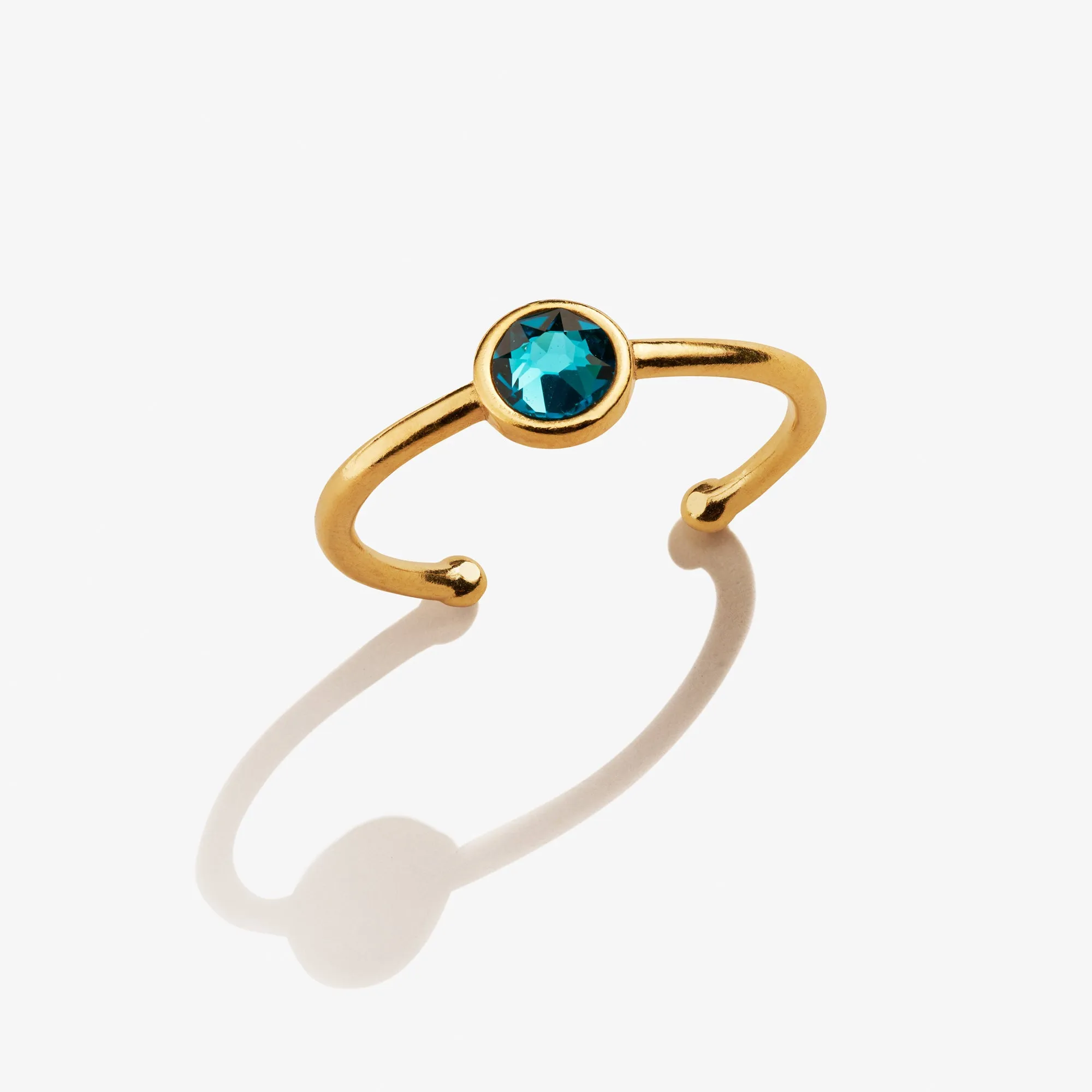 Blue Zircon Birthstone Ring, December