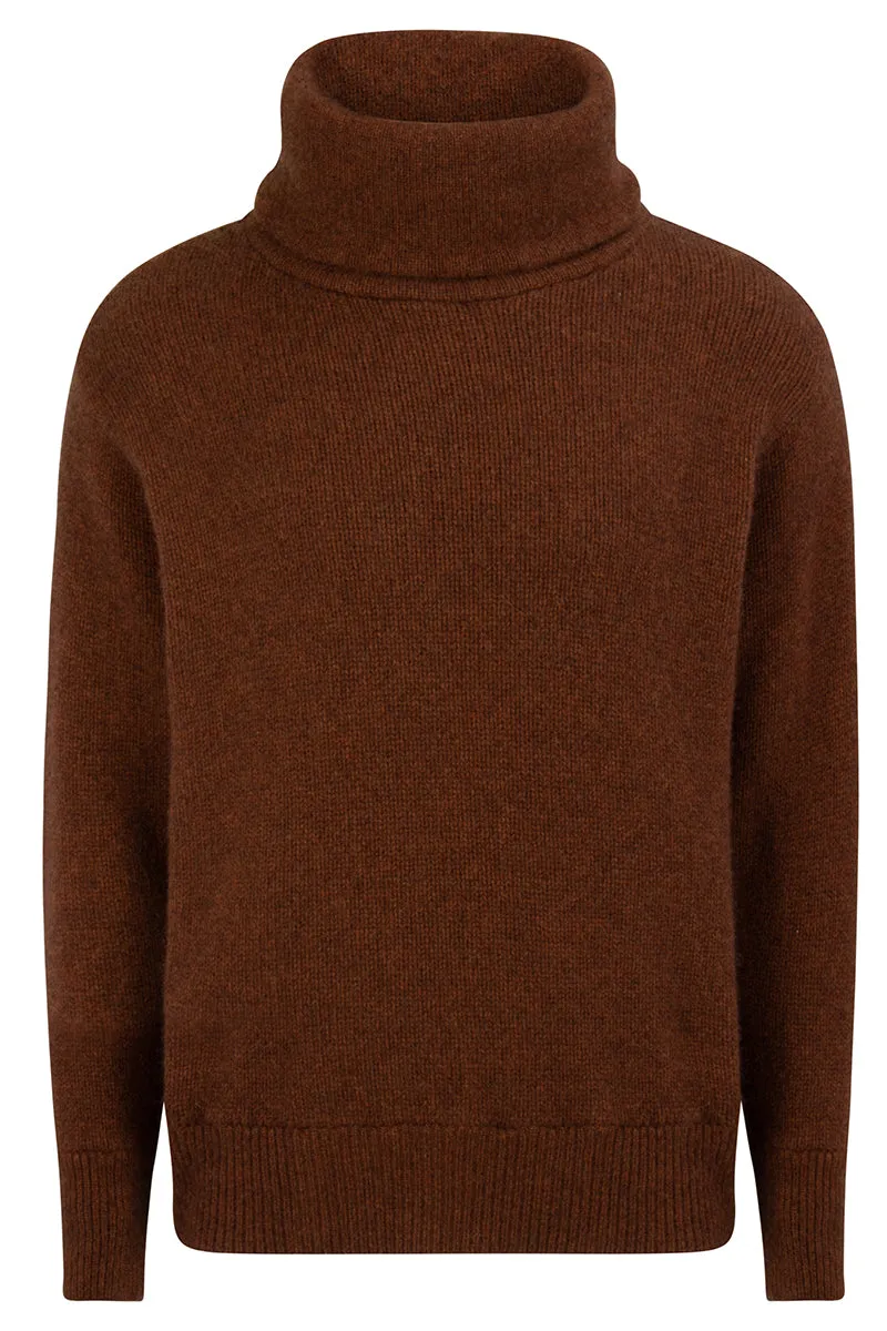 Cable Knit Cashmere Turtle Neck