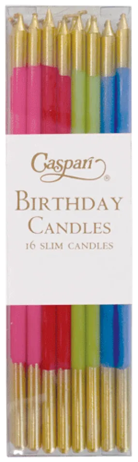 Caspari Slim Birthday Candles - (multiple variants)