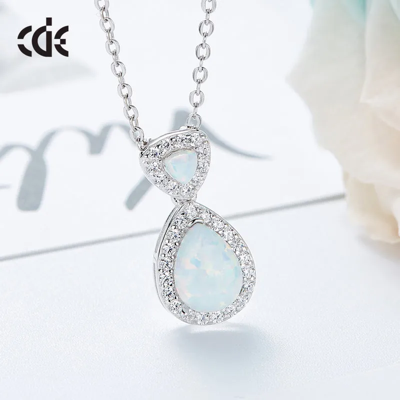 CDE S925 Sterling silver Opal women's necklace