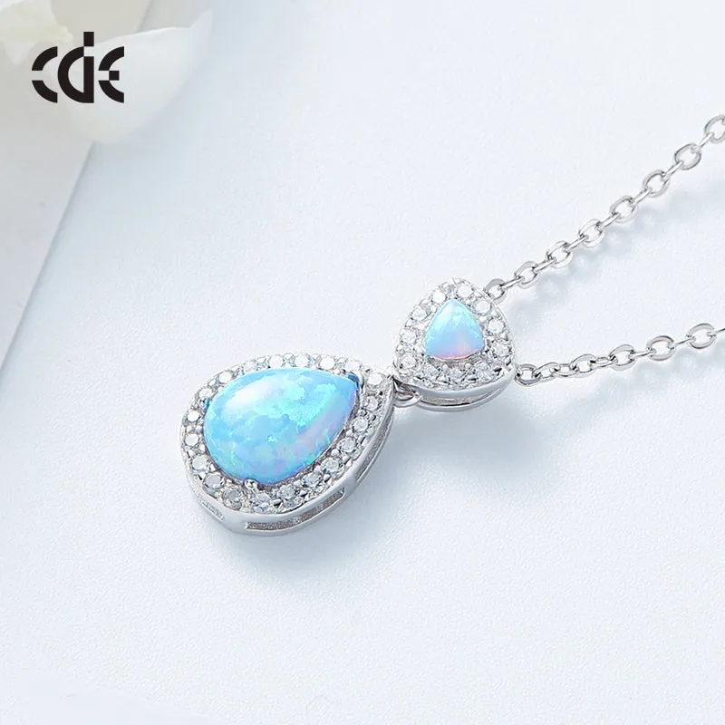 CDE S925 Sterling silver Opal women's necklace