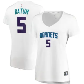 Charlotte Hornets Nicolas Batum Fanatics Branded Replica Fast Break Player Association Jersey Womens - White | Ireland P0557F9