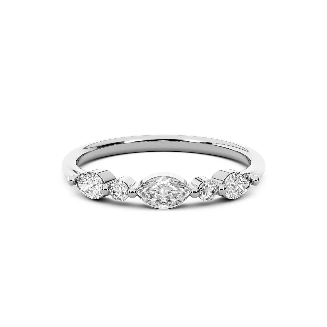 Chorost & Co. Private Collection 14K White Gold 0.40ct Diamond Stackable Band