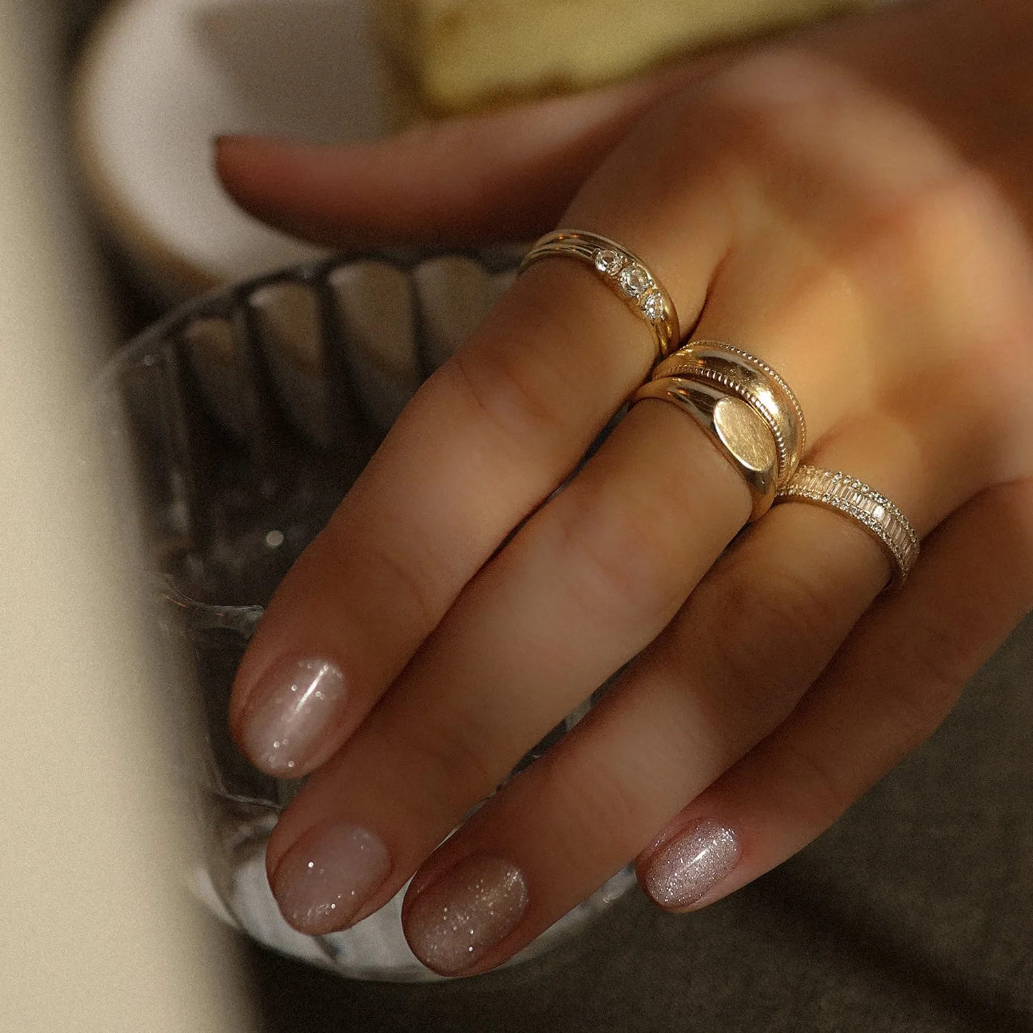 Circa Ring | 14K Gold & White Topaz