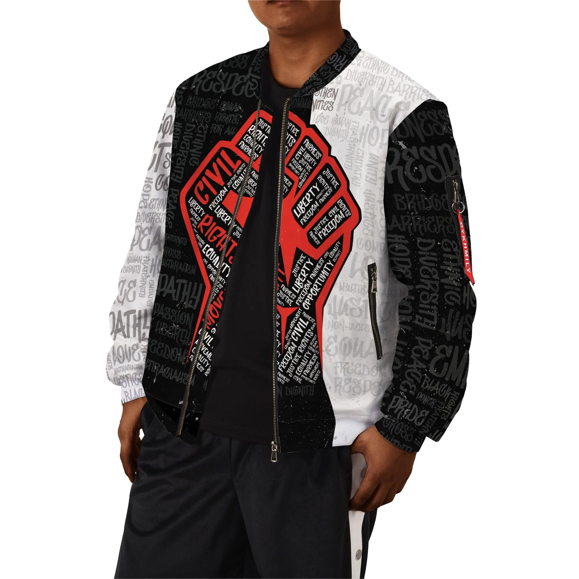 Civil Rights Movement Justice Fist Bomber Jacket