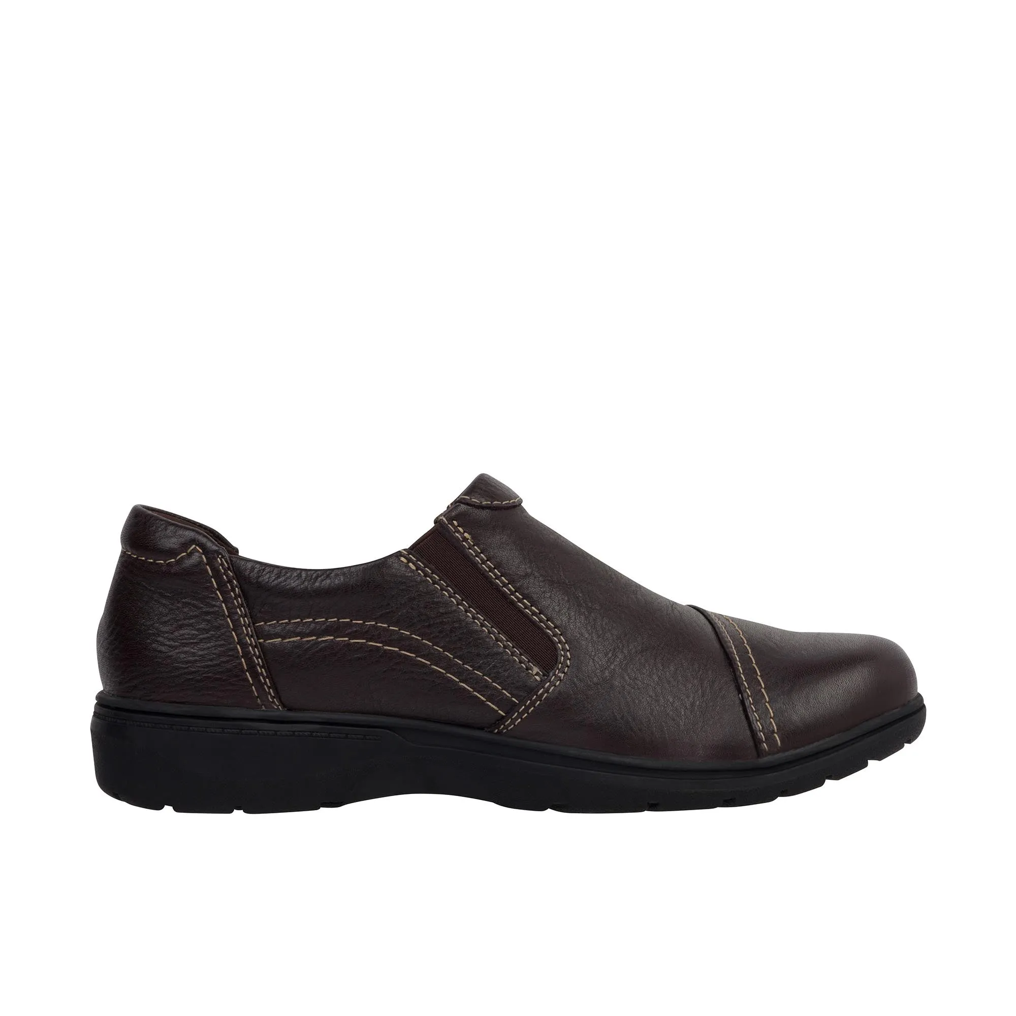 Clarks Womens Carleigh Ray Dark Brown Leather