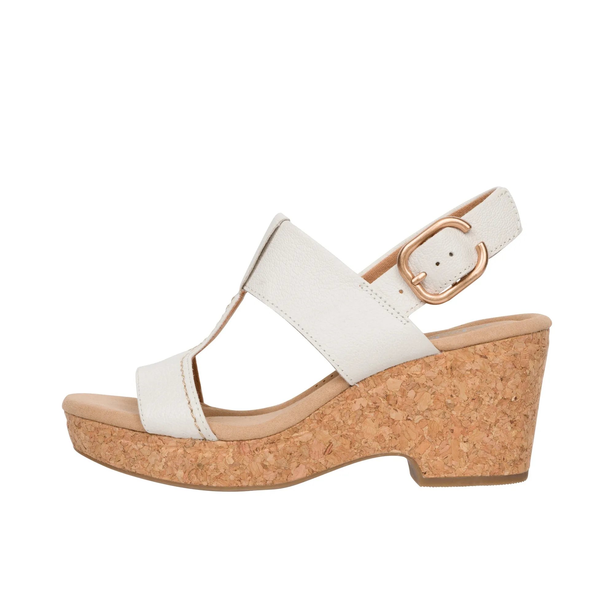 Clarks Womens Giselle Style Off White Leather