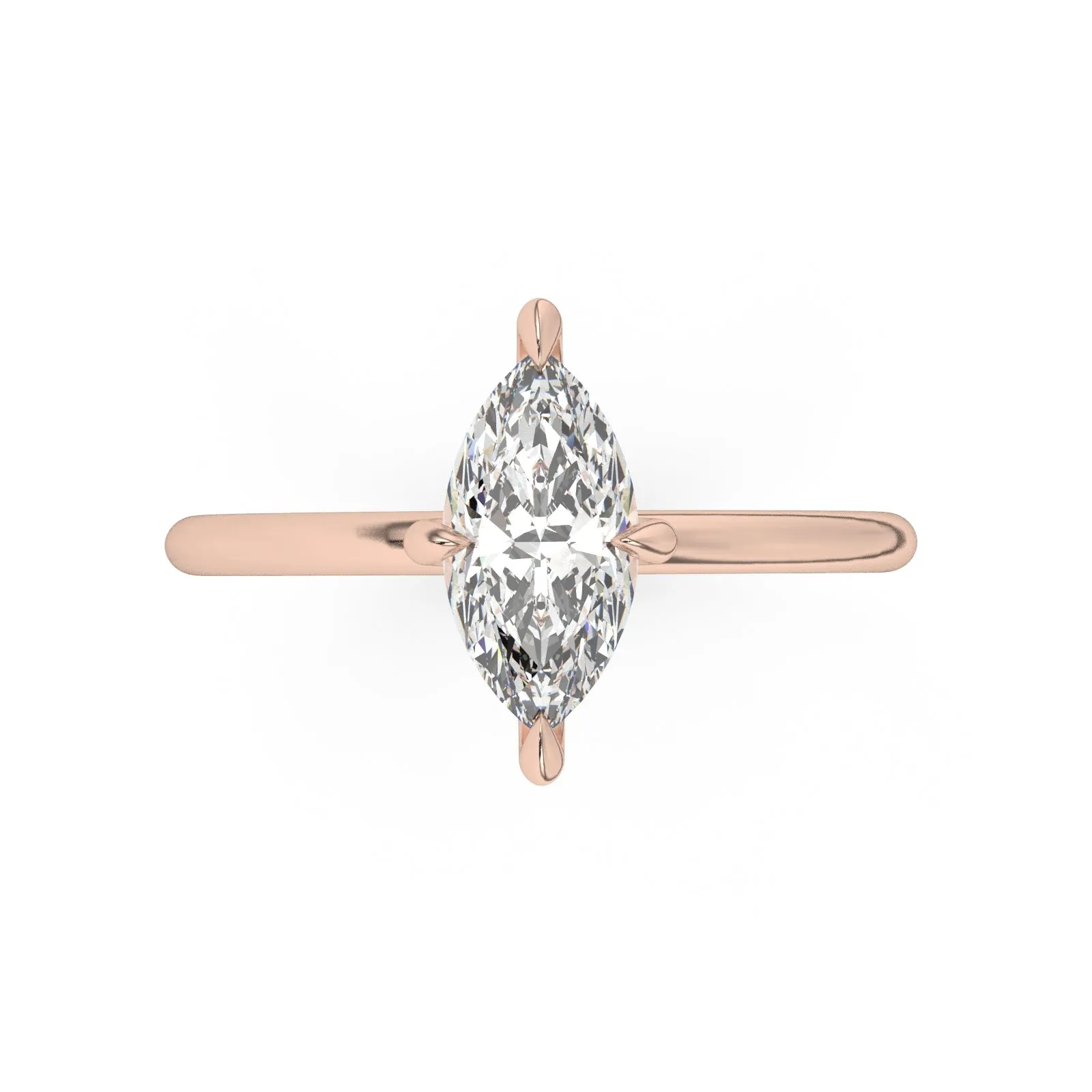 Classic Marquise Cut Solitaire Engagement Ring