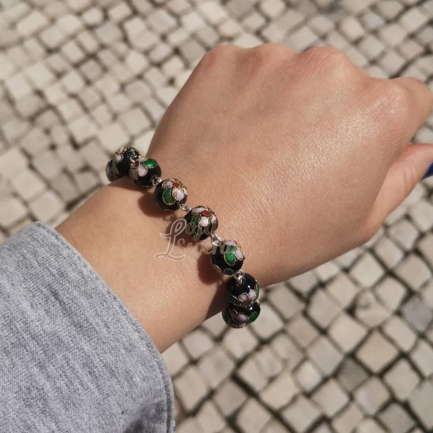 Cloisonné Decade Rosary Bracelet