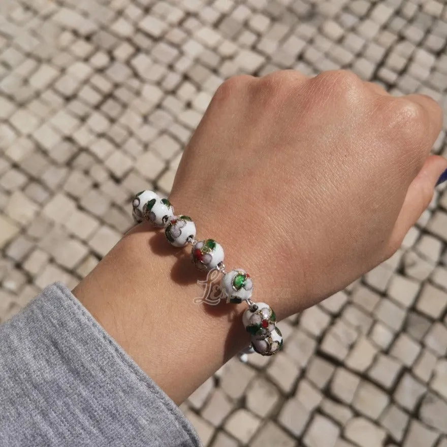 Cloisonné Decade Rosary Bracelet