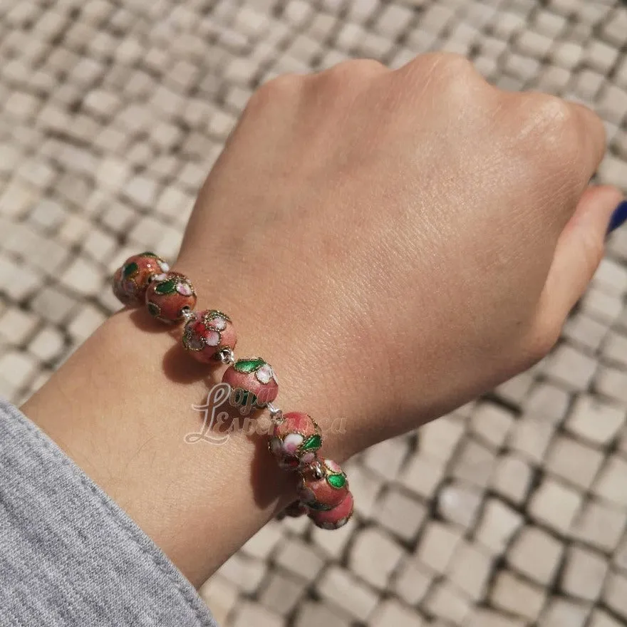 Cloisonné Decade Rosary Bracelet