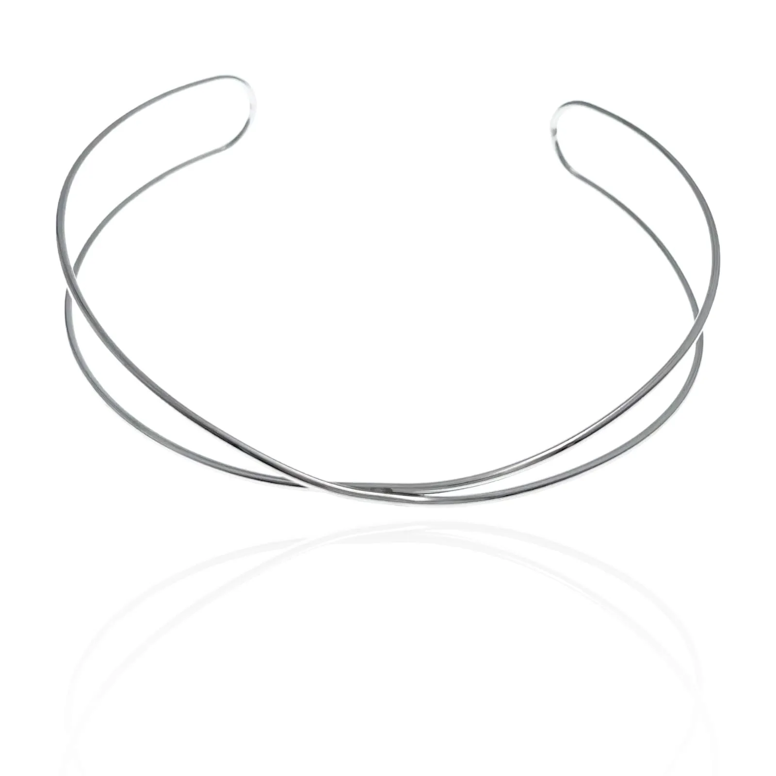 Collana Donna Gioiello Choker Acciaio Rigido Casual Elegante