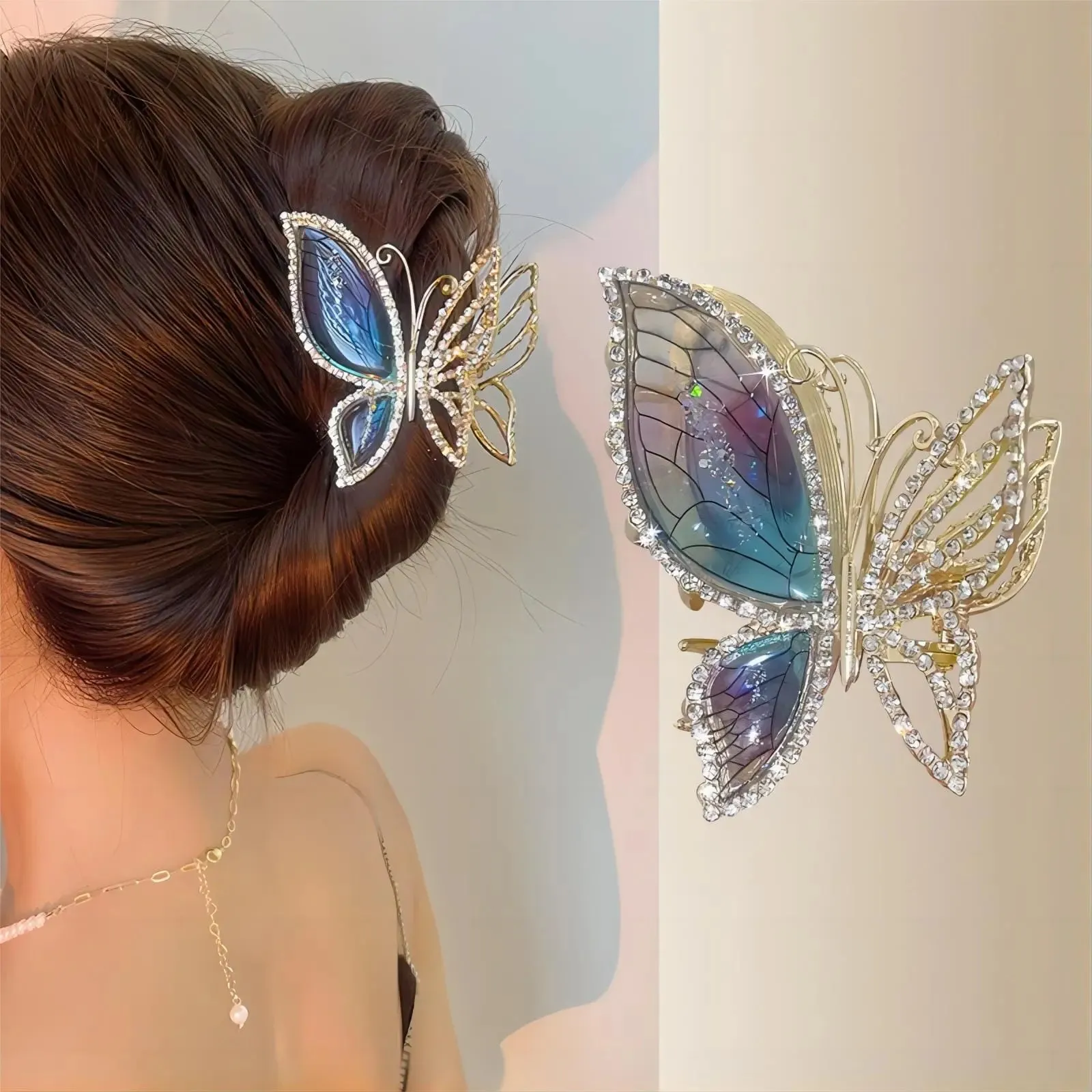 Crystal Butterfly Princess Claw Clip Hair Clip