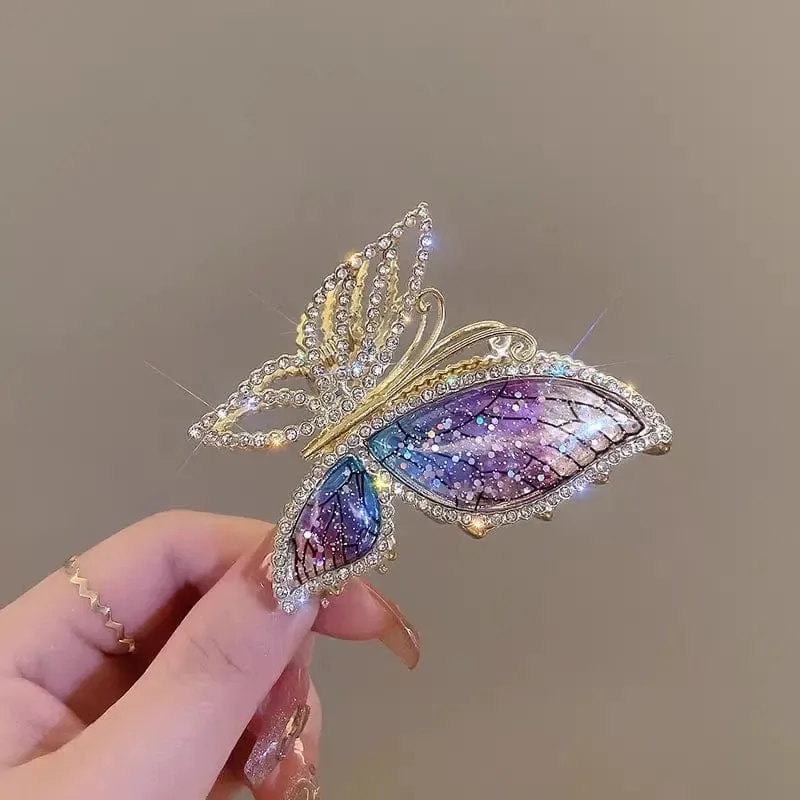 Crystal Butterfly Princess Claw Clip Hair Clip