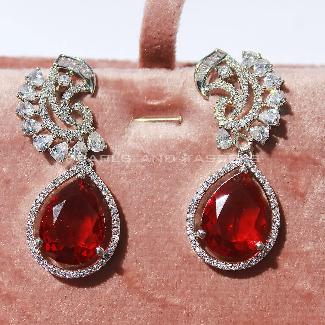 Crystal Glam Zircon Earrings