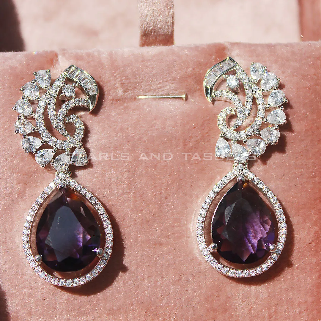 Crystal Glam Zircon Earrings