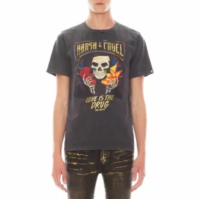 Cult Of Individuality 26/1's Harsh & Cruel Tee (Vintage Charcoal) 623B10-K39A