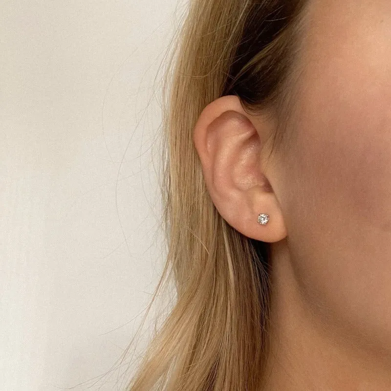 Dainty Diamond Studs