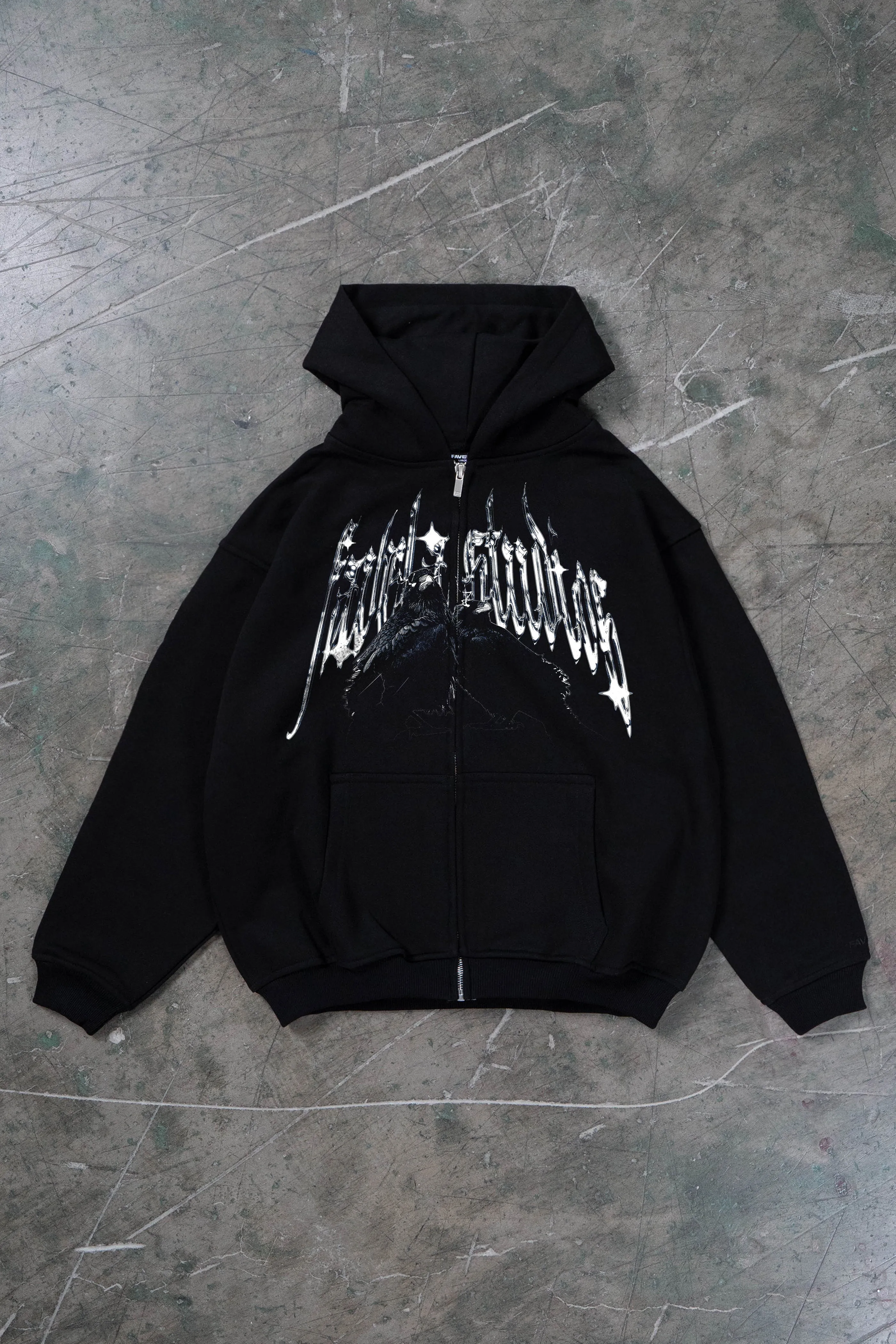 DARK NIGHT BLACK FRONTZIP