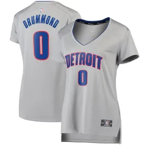 Detroit Pistons Andre Drummond Fanatics Branded Replica Fast Break Player Statement Jersey Womens - Grey | Ireland D4197T3