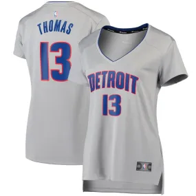 Detroit Pistons Khyri Thomas Fanatics Branded Replica Fast Break Player Statement Jersey Womens - Grey | Ireland L5257U3