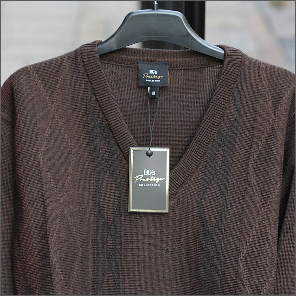 DG's Brown Pattern V Neck<>