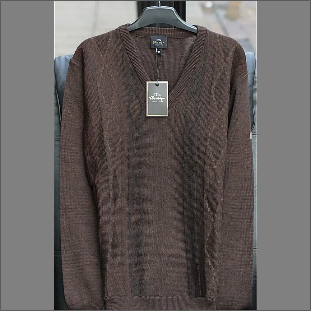 DG's Brown Pattern V Neck<>