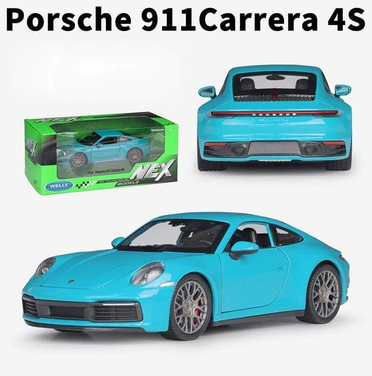 Diecast 1:24 Car Porsche 911 Carrera 4S Simulator Toy Sports Car Model Car Alloy Metal Toy Car For Childen Gift Collection