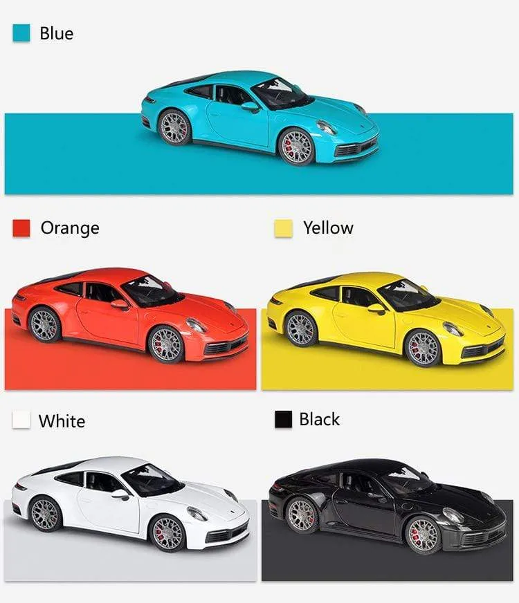 Diecast 1:24 Car Porsche 911 Carrera 4S Simulator Toy Sports Car Model Car Alloy Metal Toy Car For Childen Gift Collection