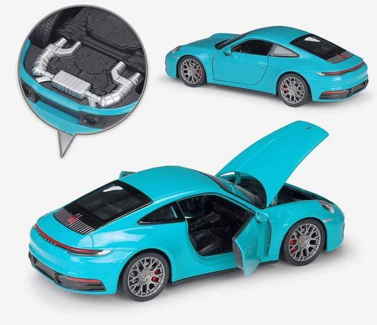 Diecast 1:24 Car Porsche 911 Carrera 4S Simulator Toy Sports Car Model Car Alloy Metal Toy Car For Childen Gift Collection